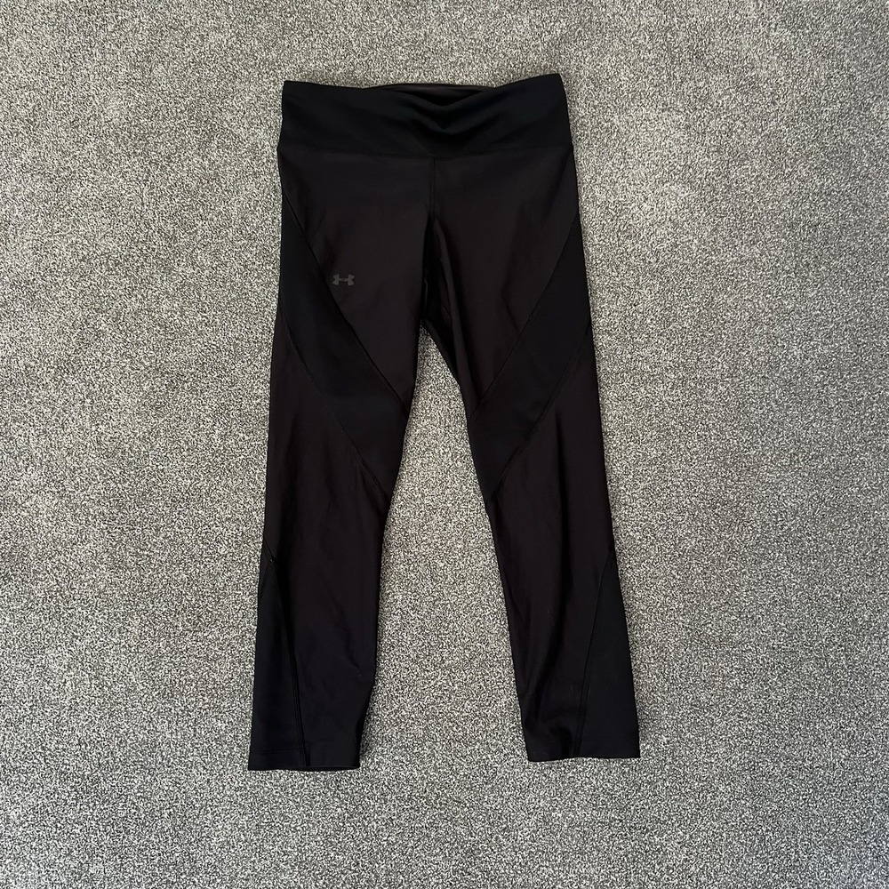 Under Armour HeatGear Leggings Black Compression Athletic Pants Womens M